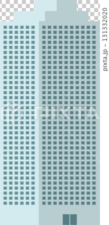 Modern, minimalist skyscraper with uniform windows, representing urban development and architecture. 131332020
