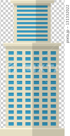 Minimalist vector illustration of a modern building facade with many windows and flat design. Minimalist vector illustration of a modern building facade with many windows and flat design. 131332022