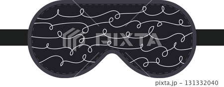 A dark sleep mask with white swirls, promoting restful sleep and blocking out unwanted light. 131332040