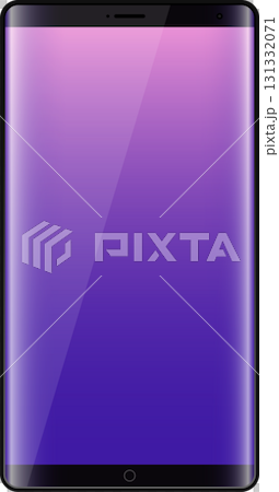 Modern smartphone featuring a vibrant purple gradient screen, sleek design, and minimal bezel. Modern smartphone featuring a vibrant purple gradient screen, sleek design, and minimal bezel. 131332071