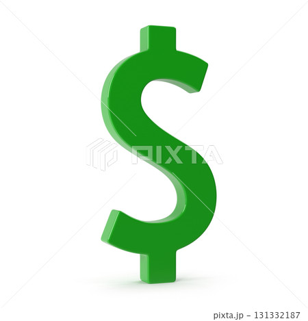 Green Dollar Sign Symbol of Finance and Wealth 131332187