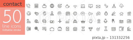 Contact icons. Web icons, home, call, email, address, location, globe, question mark, telephone, website, icon . Communication contact information icon. editable stroke Contact icons. Web icons, home, call, email, address, location, globe, question mark, telephone, website, icon . Communication contact information icon. editable stroke 131332256