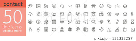 Contact icons. Web icons, home, call, email, address, location, globe, question mark, telephone, website, icon . Communication contact information icon. editable stroke Contact icons. Web icons, home, call, email, address, location, globe, question mark, telephone, website, icon . Communication contact information icon. editable stroke 131332257