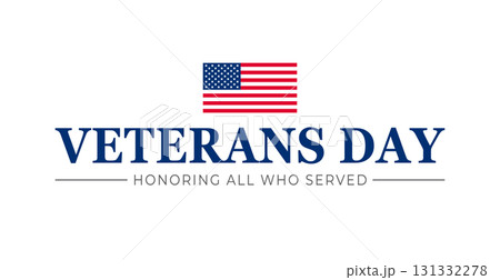 Veterans Day USA Background Design with Honoring all who served 131332278