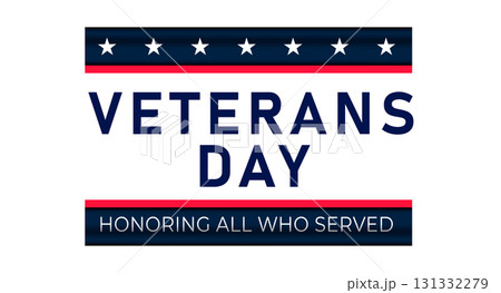 Veterans Day USA Background Design with Honoring all who served 131332279