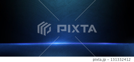 Abstract empty dark studio room design, dark blue gradient background, neon, glowing light blur floor or ground and wall. Modern studio blank space background for display technology, produce, showcase Abstract empty dark studio room design, dark blue gradient background, neon, glowing light blur floor or ground and wall. Modern studio blank space background for display technology, produce, showcase 131332412