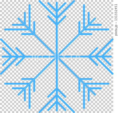 Delicate light blue snowflake on a stark black background. Simple, elegant, and wintery design. Delicate light blue snowflake on a stark black background. Simple, elegant, and wintery design. 131332451