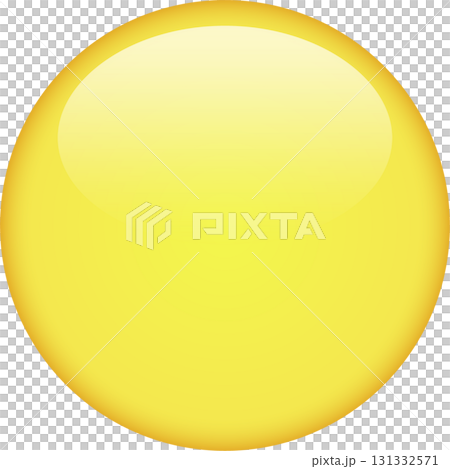 A luminous yellow sphere with a reflective surface, standing out against a stark black backdrop. A luminous yellow sphere with a reflective surface, standing out against a stark black backdrop. 131332571