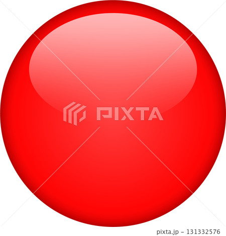 A shiny, bright red sphere with a glossy finish against a solid black background. Vector art. A shiny, bright red sphere with a glossy finish against a solid black background. Vector art. 131332576