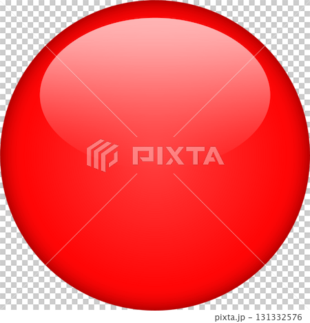 A shiny, bright red sphere with a glossy finish against a solid black background. Vector art. A shiny, bright red sphere with a glossy finish against a solid black background. Vector art. 131332576