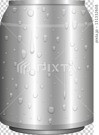 Icy refreshment: a sleek, silver can glistens with condensation, promising a cool, crisp experience. Icy refreshment: a sleek, silver can glistens with condensation, promising a cool, crisp experience. 131332608