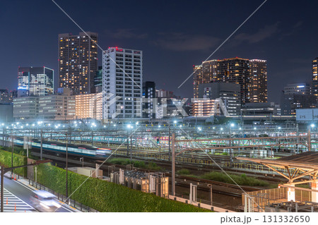 《東京都》高輪ゲートウェイ駅・都市夜景 131332650