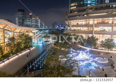 《東京都》高輪ゲートウェイ駅・都市夜景 《東京都》高輪ゲートウェイ駅・都市夜景 131332657