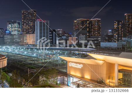 《東京都》高輪ゲートウェイ駅・都市夜景 《東京都》高輪ゲートウェイ駅・都市夜景 131332666