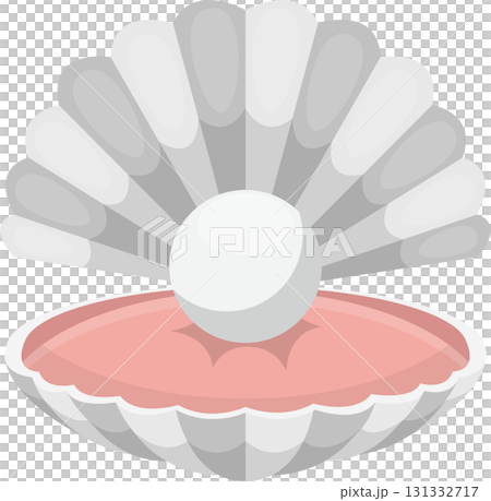 A lustrous pearl nestled securely within the pink and white ridges of a beautiful seashell. A lustrous pearl nestled securely within the pink and white ridges of a beautiful seashell. 131332717