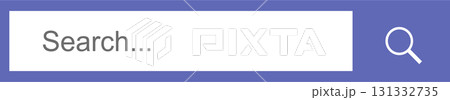 A blue search box with the word "Search..." and a magnifying glass icon on the right. A blue search box with the word "Search..." and a magnifying glass icon on the right. 131332735