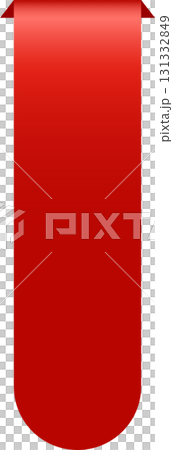 A vivid red banner or ribbon is displayed against a stark black background, glossy texture. A vivid red banner or ribbon is displayed against a stark black background, glossy texture. 131332849