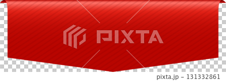 Ribbon banner in crimson with subtle linear texture and folded corners, isolated on background Ribbon banner in crimson with subtle linear texture and folded corners, isolated on background 131332861