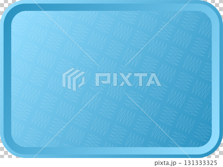 Light blue tray with textured, diamond-shaped pattern inside border, good for serving food. Light blue tray with textured, diamond-shaped pattern inside border, good for serving food. 131333325