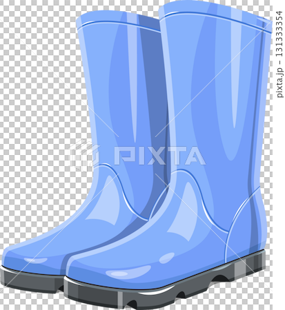 Light blue rubber boots for rain, gardening, or working outside in muddy conditions. Protection. 131333354