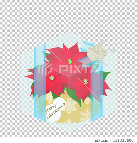 Gift_Poinsettia illustration Gift_Poinsettia illustration 131333606