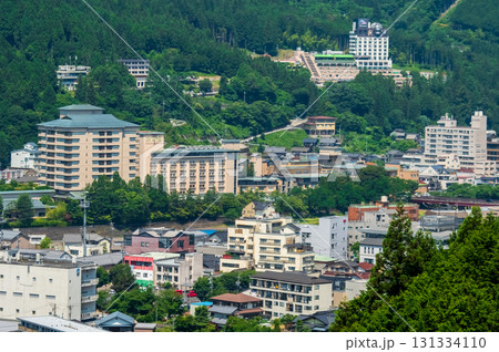 下呂温泉街 遠景 《縄文橋からの眺望》（岐阜県 下呂市） 131334110