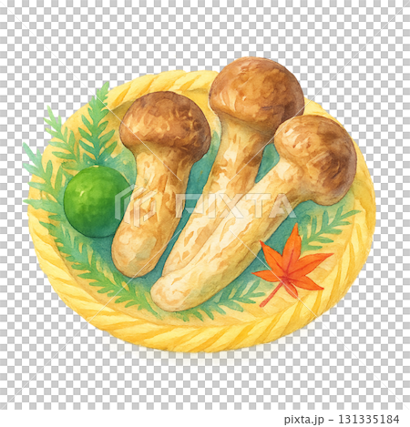 秋の味覚⭐︎美味しそうな松茸にすだちを添えて 131335184