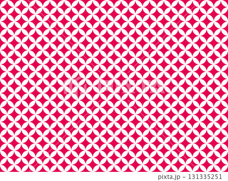 サーモンピンクの七宝柄の背景 131335251