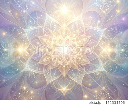 幻想的な光と曼荼羅アート  　スピリチュアル 131335306
