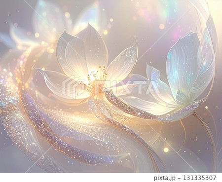 幻想的な光の中で輝く花のデザイン 幻想的な光の中で輝く花のデザイン 131335307