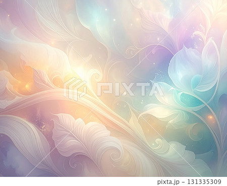 優雅で柔らかいパステル調の背景イラスト 131335309