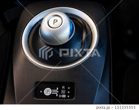 Gear shift lever of a car. Joystick.  131335353