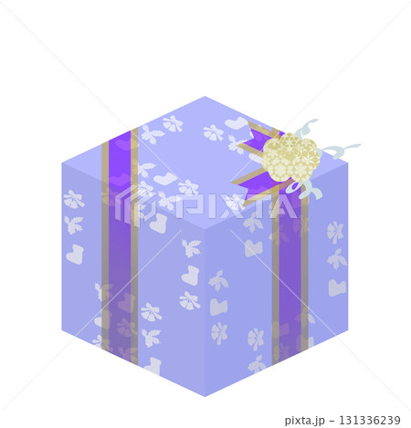 プレゼントボックス_正方形_ボールオーナメントの装飾 プレゼントボックス_正方形_ボールオーナメントの装飾 131336239