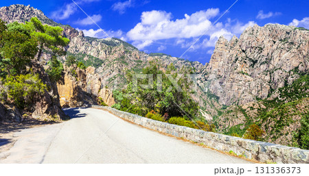 scenic landscapes of Corsica 131336373
