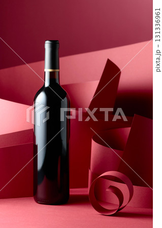 Bottle of red wine. Bottle of red wine. 131336961