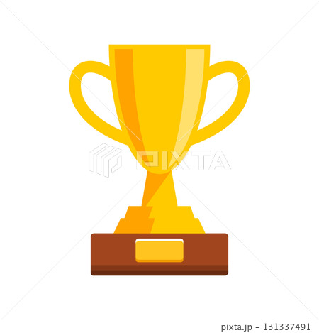 Winner cups in flat style. Design element for logo, label, sign, banner, poster, flyer. Vector illustration Winner cups in flat style. Design element for logo, label, sign, banner, poster, flyer. Vector illustration 131337491