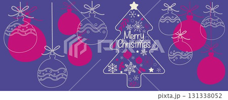 クリスマスのおしゃれな装飾、くりますデコレーションイラスト クリスマスのおしゃれな装飾、くりますデコレーションイラスト 131338052