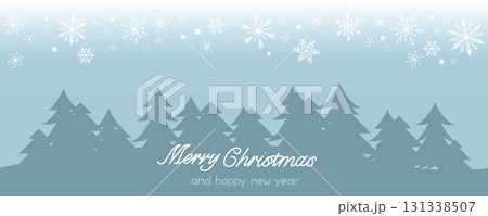 シームレスな雪の背景、冬の風景と雪のパータンイラスト 131338507