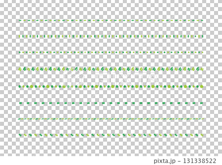 Line material decoration: Simple and cute hand-drawn borders, green. 131338522