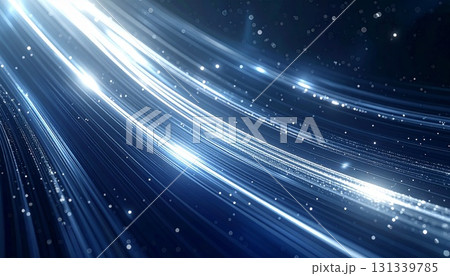 キラキラ光の線が映えるネイビーシルバー背景デザイン キラキラ光の線が映えるネイビーシルバー背景デザイン 131339785