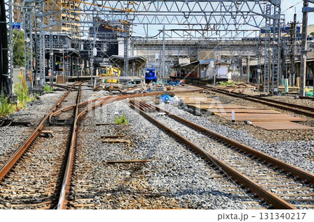 高架化に向け姿を変える… 新旧の下り線『春日部駅』3・4番線ホーム 131340217