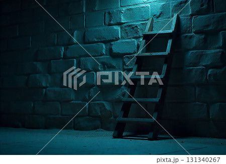 dark background with metal structures 131340267