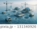 氷上ドーム基地の建設 – 極地における未来型居住施設 131340926