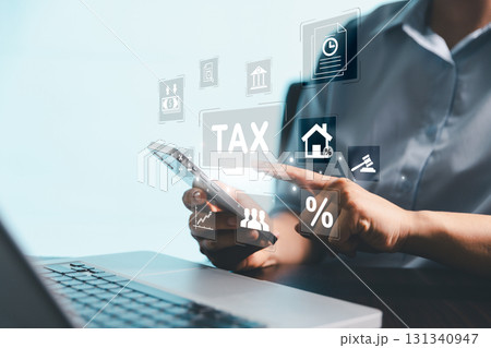 Income tax, Tax payments during year concept, Businesswomen calculate tax all year, related to finance, tax documents, income savings, Paying management, E-tax document, Tax deductions, law vat Income tax, Tax payments during year concept, Businesswomen calculate tax all year, related to finance, tax documents, income savings, Paying management, E-tax document, Tax deductions, law vat 131340947