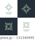Nature leaves icon logo abstract modern pattern eco graphic design 131340995