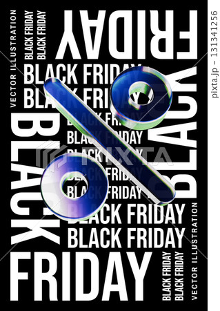 Black Friday Graphic Templates with 3D glass Percent Discount. Refraction and holographic effect isolated on dark background. Neon transparent glass Percent Discount with overlay dispersion light Black Friday Graphic Templates with 3D glass Percent Discount. Refraction and holographic effect isolated on dark background. Neon transparent glass Percent Discount with overlay dispersion light 131341256