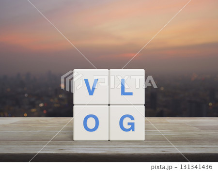 Vlog video marketing concept Vlog video marketing concept 131341436