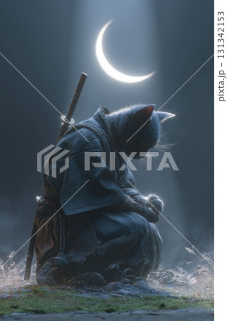 Silent Prayer Under Crescent Moon 131342153