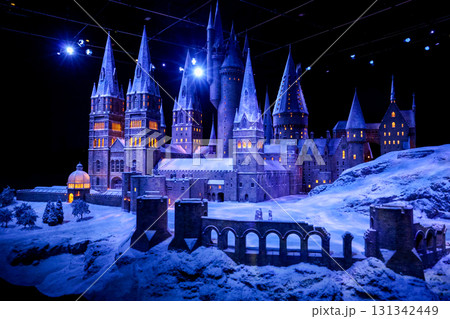 Tokyo, Japan - December 13, 2024: interior main castle inside the Warner Bros Studio Tour Tokyo "The making of Harry Potter" 131342449