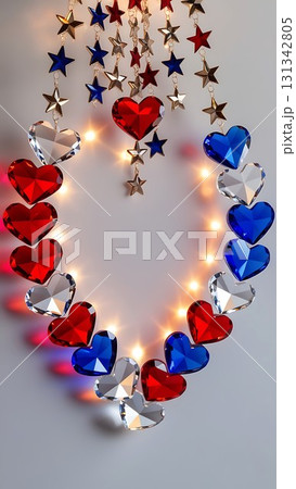 Freedom Hearts Crystal Americana Shine 42-8 Freedom Hearts Crystal Americana Shine 42-8 131342805